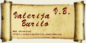 Valerija Burilo vizit kartica